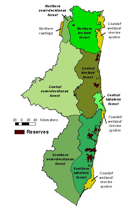 Central Atlantic Forest Corridor bioregions